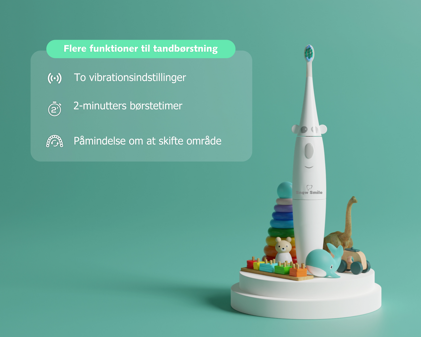 Snow Smile® elektrisk tandbørste til børn